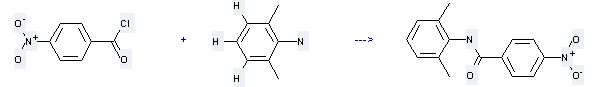The N-(2,6-dimethylphenyl)-4-nitro-benzamide could be obtained by the reactant of 4-nitro-benzoyl chloride and 2,6-dimethyl-aniline. 